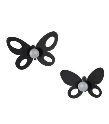 Perchas : Mod. BUTTERFLY negro (set 2 uds.)