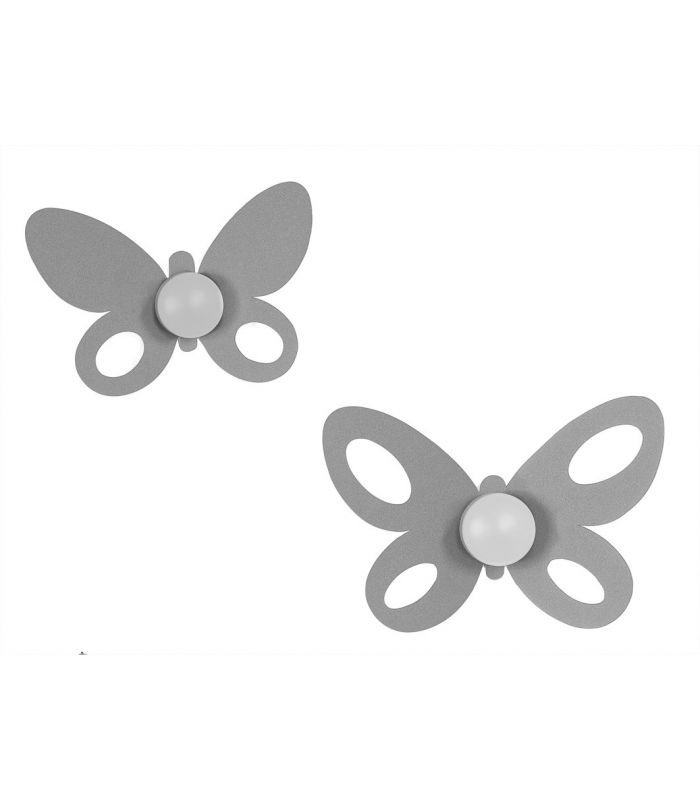 Perchas : Mod. BUTTERFLY aluminio (set 2 uds.)