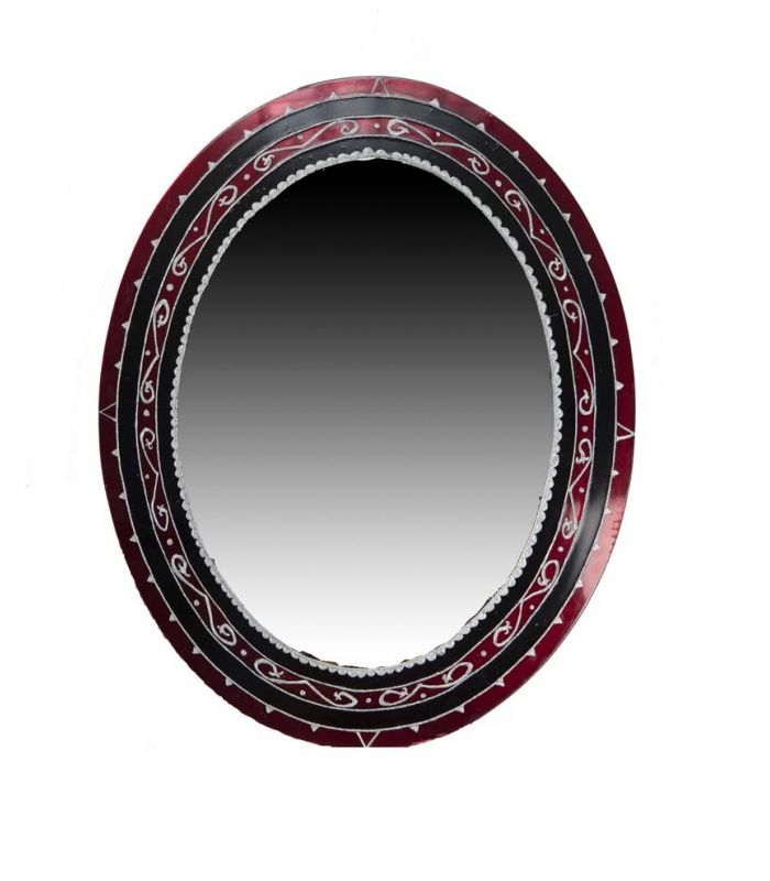 Espejos de Cristal Decorados a mano : Modelo GOTICO Oval