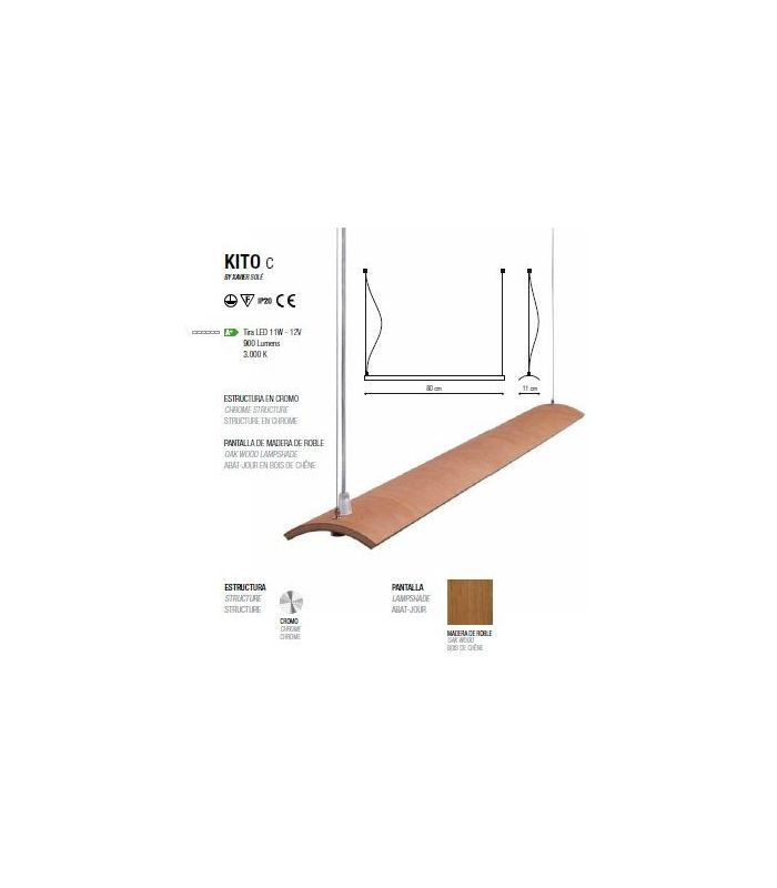 Lámpara de techo LED en madera : Modelo KITO