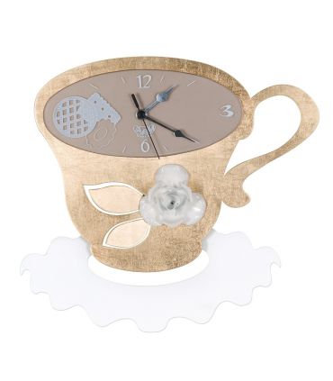 Relojes de Pared para Cocina TAZZA COCO pan de oro