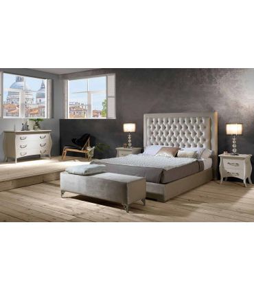 Cama con Bañera Fija Tapizada Modelo VIENA LD