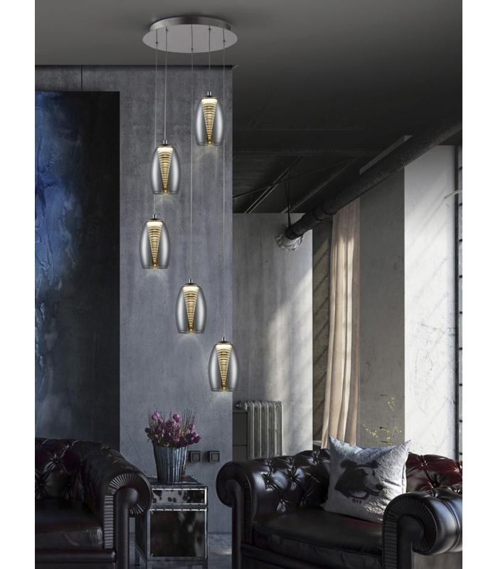 Lámpara Colgante de 5 Luces LED Colección NEBULA