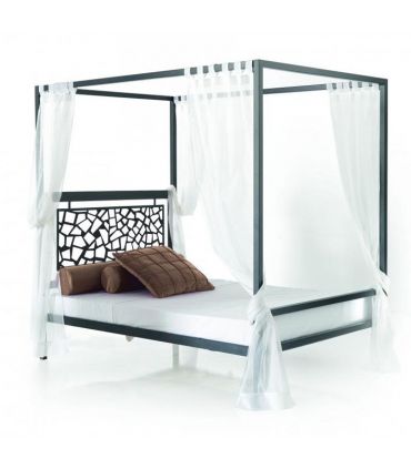 Cama con Dosel en Hierro de estilo moderno TIFANY