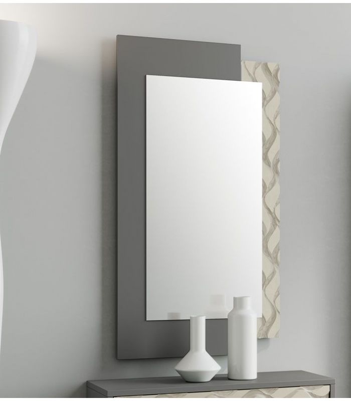 Espejo con marco de madera modelo DESIGUAL ONDAS