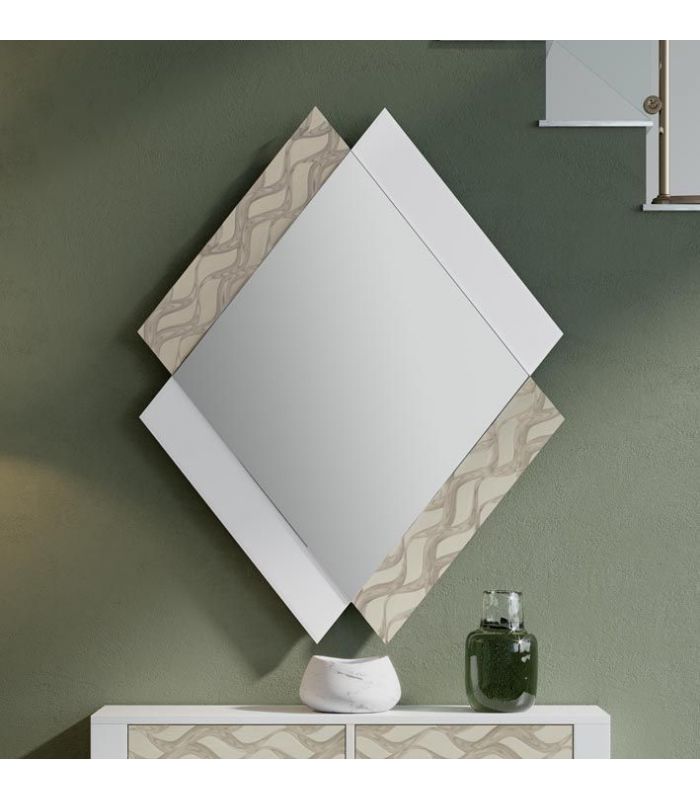 Espejo de Diseño en madera Modelo QUATRO ONDAS