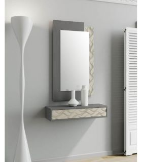 Espejo con marco de madera DESIGUAL ONDAS