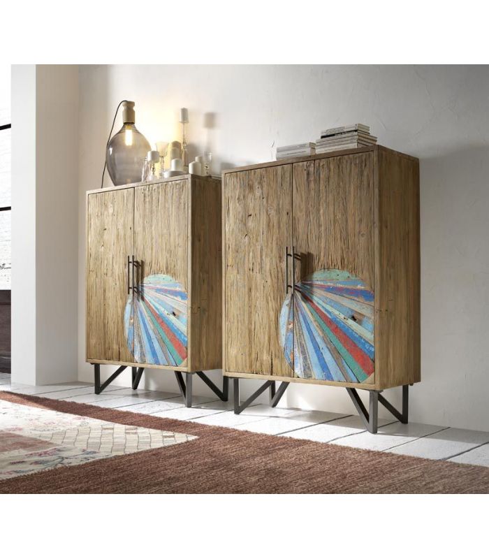 Mueble Auxiliar de madera reciclada modelo BATIK