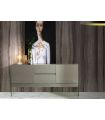 Mueble Aparador de madera y cristal templado OLIMPO Blanco