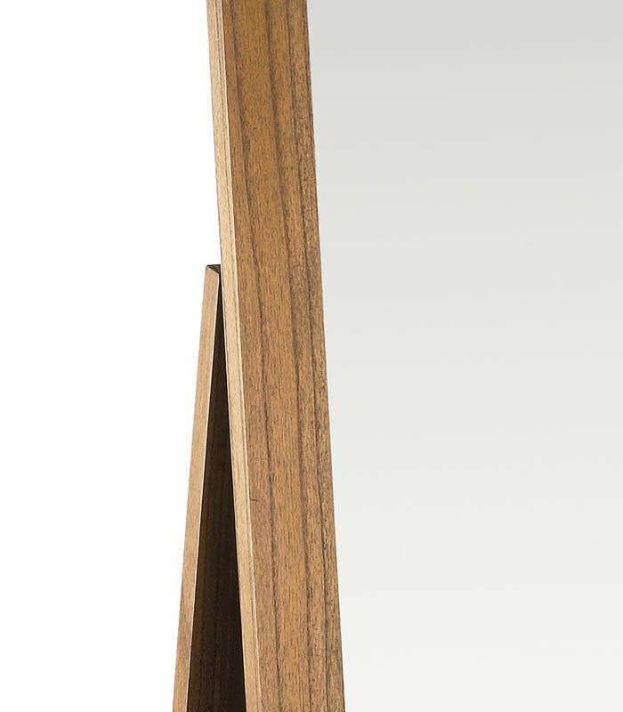 Espejo de pie en madera natural de Mindi Colección STAR