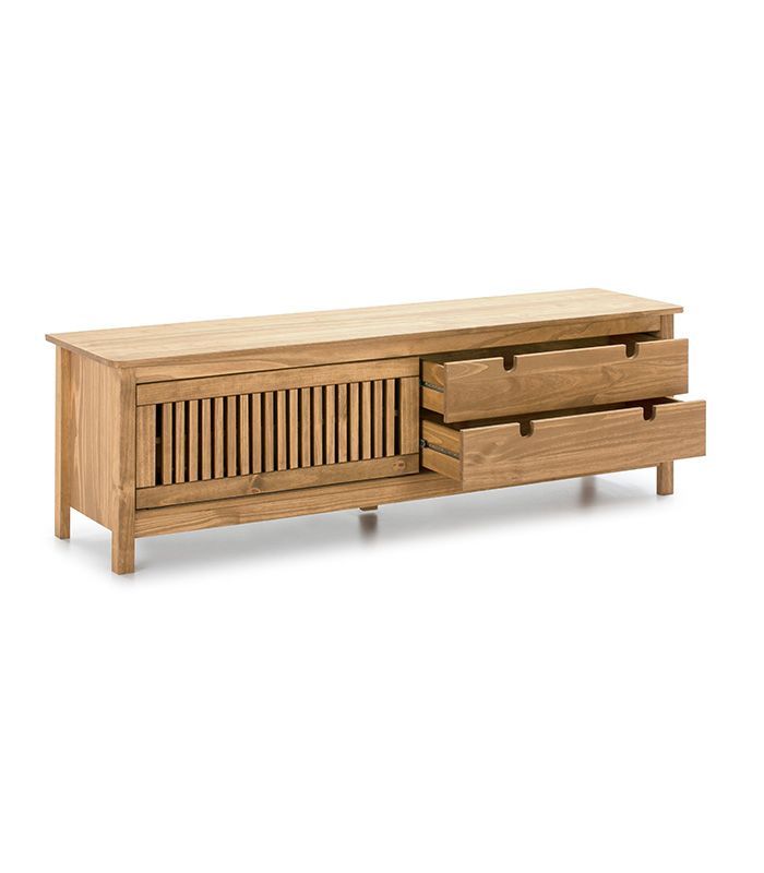 Mesa de Televisión en madera natural de pino Colección BRUNA