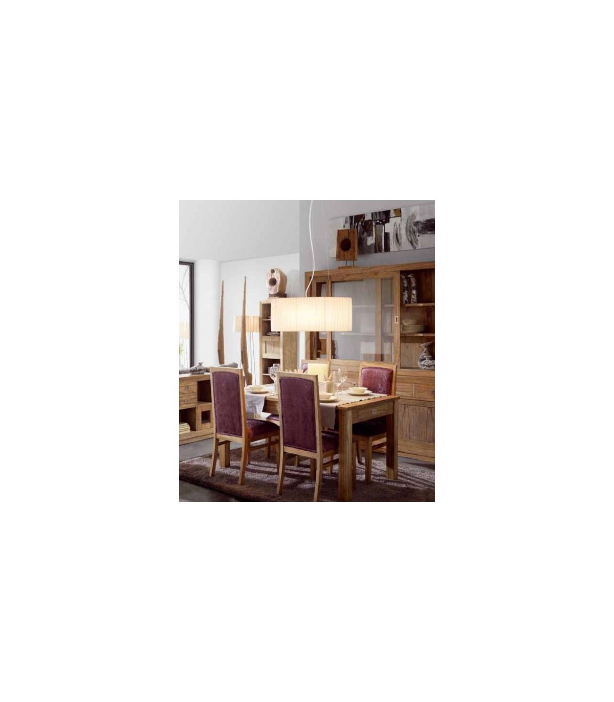 Escritorio de madera con 2 cajones, mesa de madera maciza y acero, mesa de  comedor de madera llamativa, mesa rectangular de extensión de comedor para