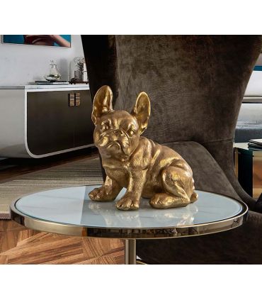 Figura decorativa en pan de oro BULLDOG FRANCÉS