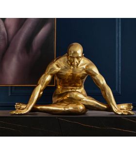 Figura decorativa en pan de Oro YOGA