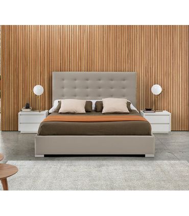 Cama fija tapizada de estilo Urban Colección EVA