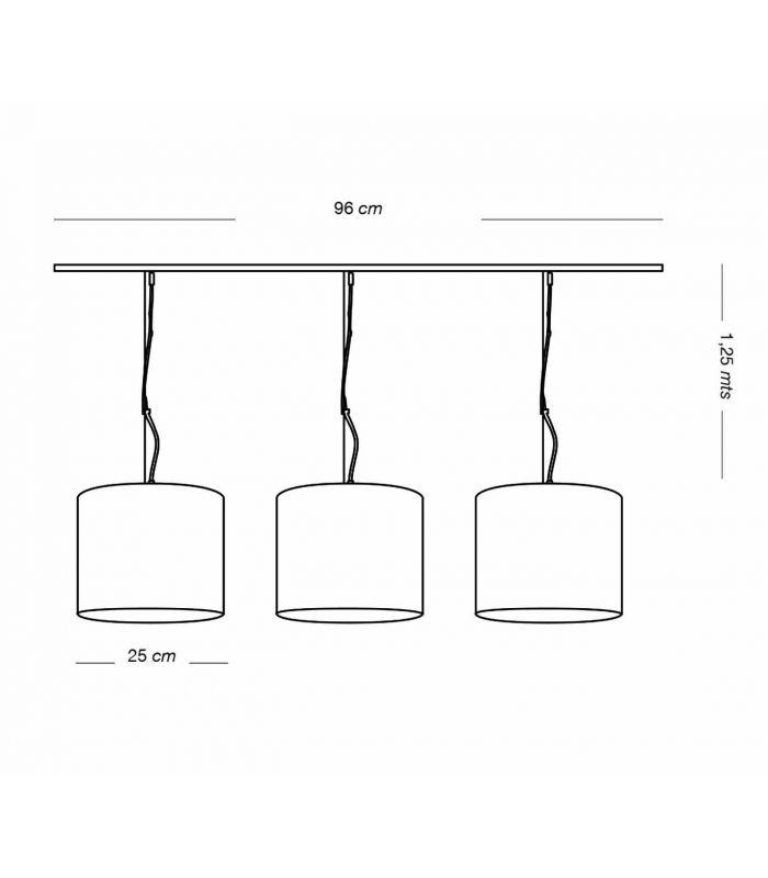Lámpara Lineal para mesas de comedor Colección PERFO