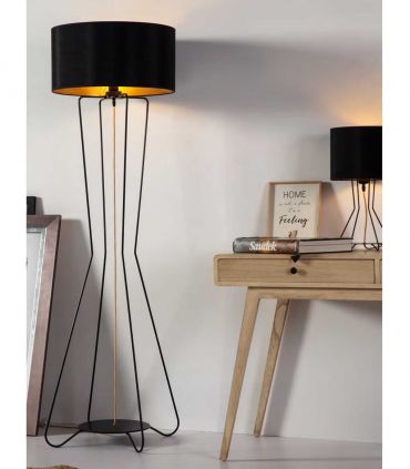 Lámpara de suelo con pie metálico Colección WIRE