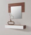 Espejo de pared con trasera de madera modelo KABUR