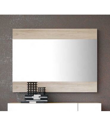 Espejo moderno con trasera de madera modelo PARALELOS H