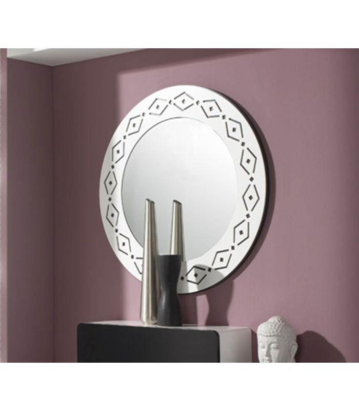 Espejo decorativo con marco de madera modelo GRECA