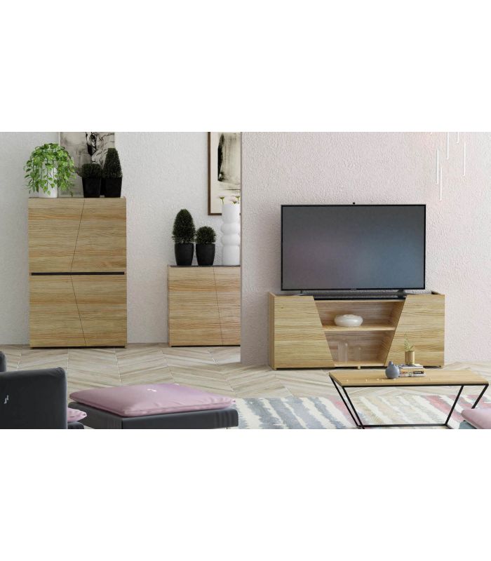 Mesa de televisión en madera de diseño moderno Colección SIAM
