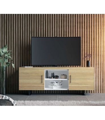 Mesa de televisión en madera natural de pino Colección FULL