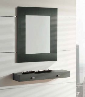 Consola recibidor suspendida en madera de Roble MELBOURNE