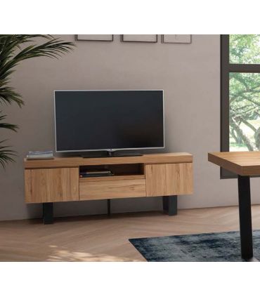 Mesa de televisión en madera chapada colección AXEL