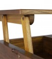 Mesa de centro elevable en madera de Mindi Colección ARTIC