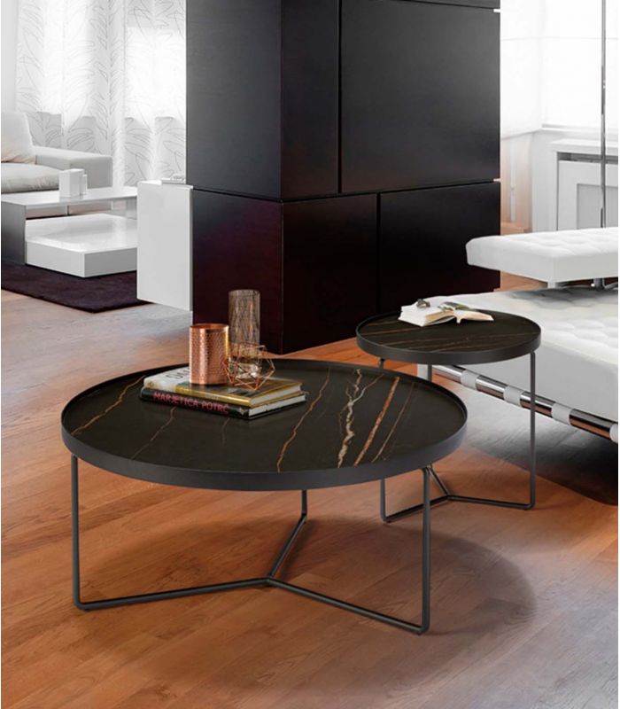 Mesa de rincón redonda de estilo contemporáneo Modelo PAOLA