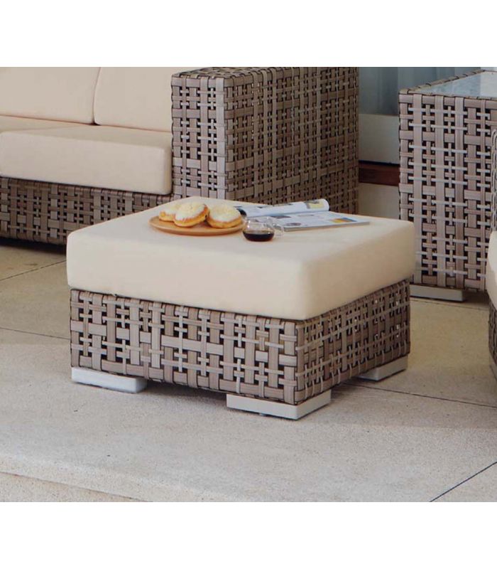 Banqueta de rattan sintético para exterior Colección MARTIN