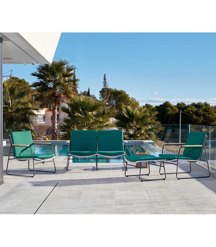 Sofá de 2 plazas de Aluminio para terraza y jardín Colección KUTA