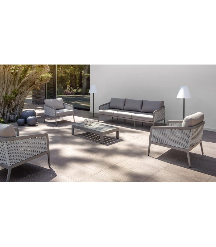 Sofá de 1 plaza para terraza y jardín de aluminio Modelo RITZ