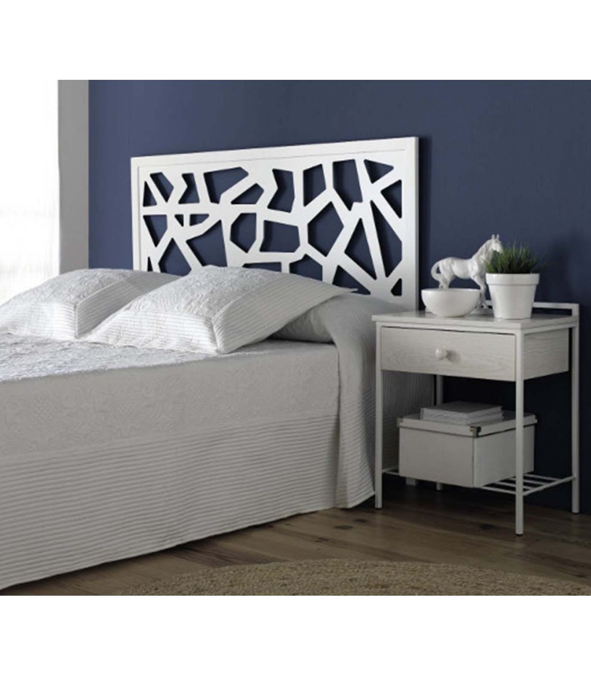 Cabecero moderno cama de 150 cm color blanco, cabeceros blancos