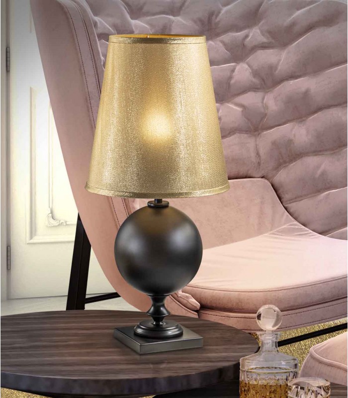 Lámpara de sobremesa moderna TERRA Negro Oro Schuller