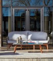 Sofá de 3 plazas para exterior en madera de teca y cuerda Colección ORSINI