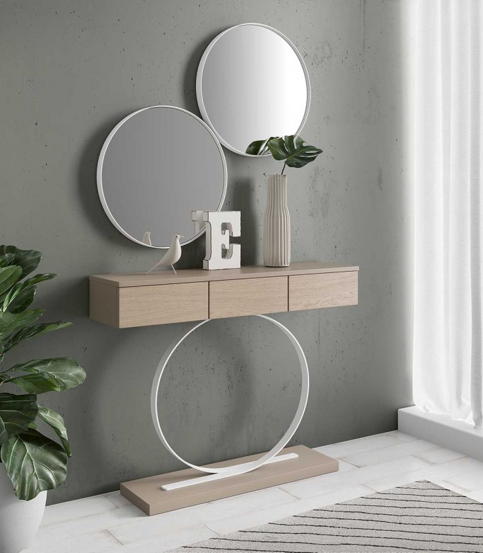 Espejo Redondo en madera LOOP