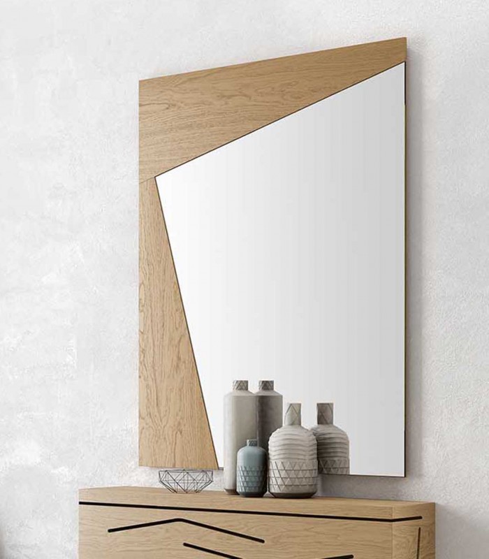 Espejo rectangular de madera ATRIO