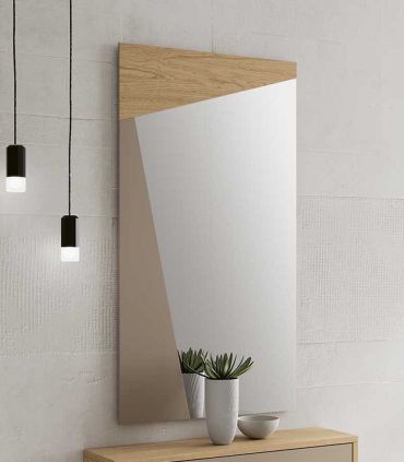 madera MDF espejo de cuerpo entero marco blanco brillante blanco brillante, 50 x 150 Espejo de pared Leonie 50 x 150 / 66 x 166 cm 