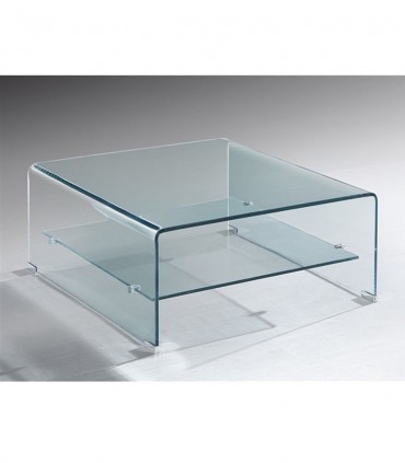 Mesa de centro de cristal templado DREW