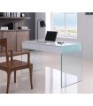 Mesa escritorio en cristal templado y madera LIMOGES