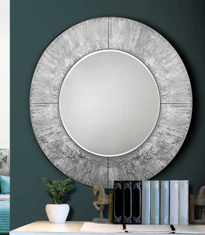 Espejo de Cristal y Pan de Plata Modelo AURORA Schuller