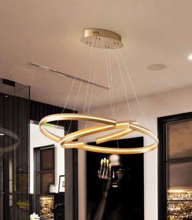 Lámpara moderna con luz LED Modelo ELIPSE Oro PQ