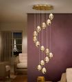 Colgantes LED de 14 luces : Colección ROCIO oro Dimable