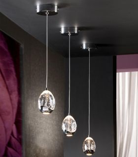 Colgante de 1 Luz Led Colección ROCIO cromo