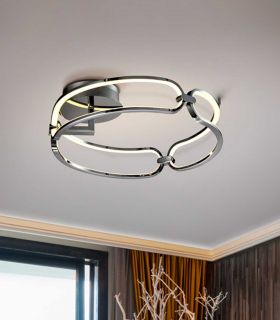 Plafón de techo moderno con luz LED Colección COLETTE Cromo