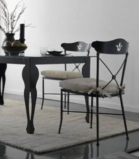 Silla de Forja para comedores OPORTO con dibujo