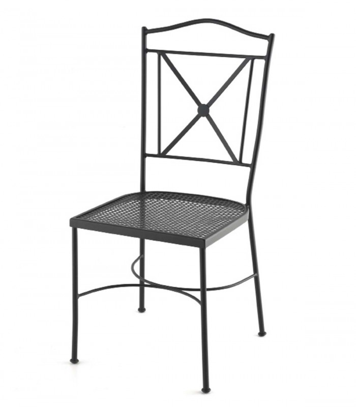 Silla y sillón de forja artesanal para comedor PISA