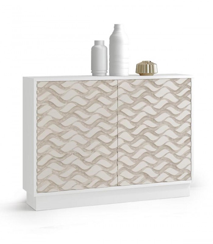 Mueble recibidor en madera con pata zócalo MERIDA Olas