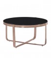 Mesa de centro redonda en acero oro rosa BERLIN MY